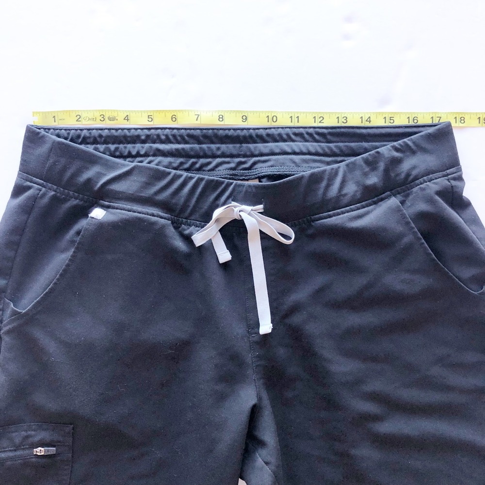 FIGS Scrubs Pants Womens XL Petite Zamora Jogger Black Technical Collection - Picture 9 of 9